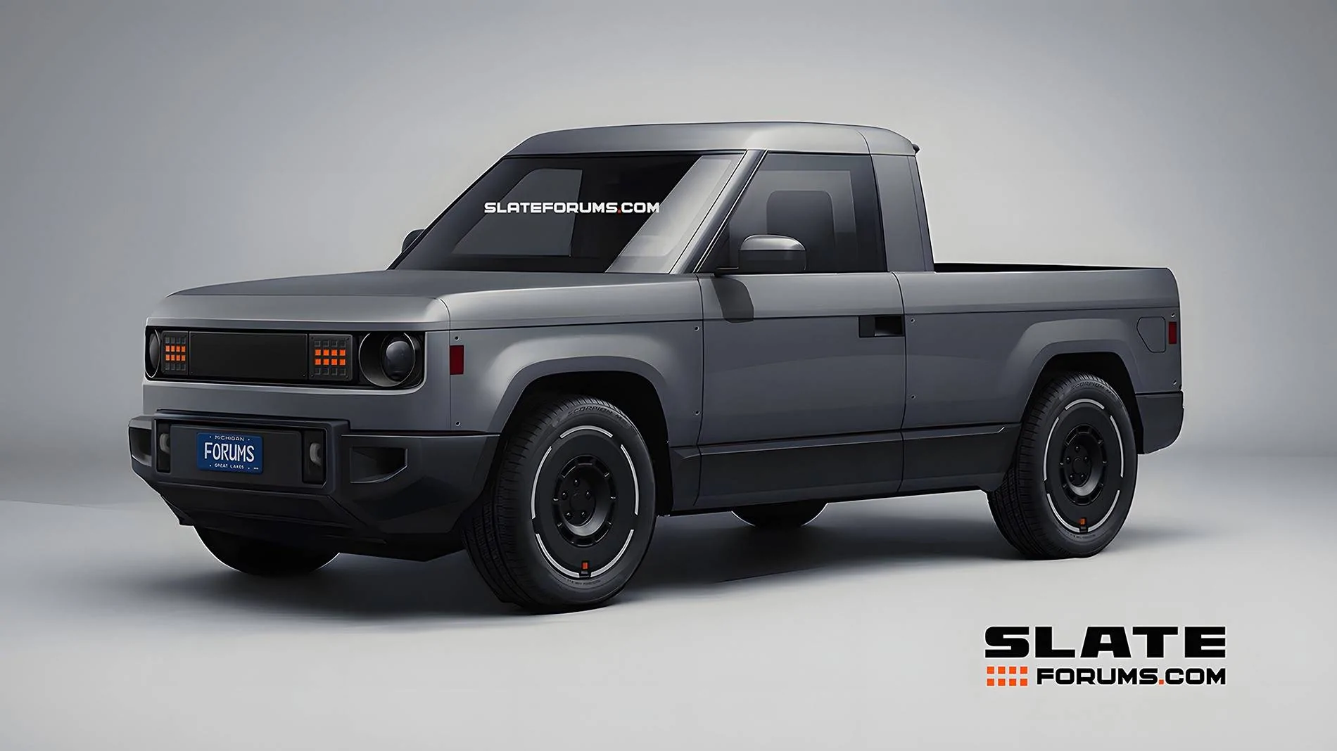 Slate Auto Pickup Truck Our Slate Pickup Truck Previews in Various Colors 2026 2027 Slate Pickup Truck SlateForums_Slate_Front Grey