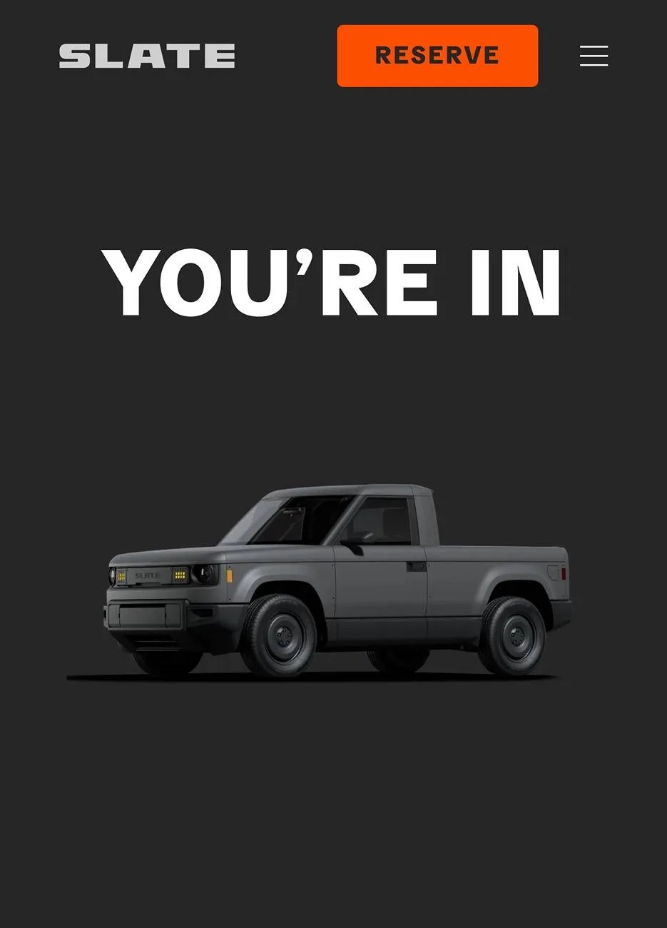 Slate Auto Pickup Truck My Slate Truck Reservation Pre-Order is in! Who else? GpWO-HsXkAAyCNg