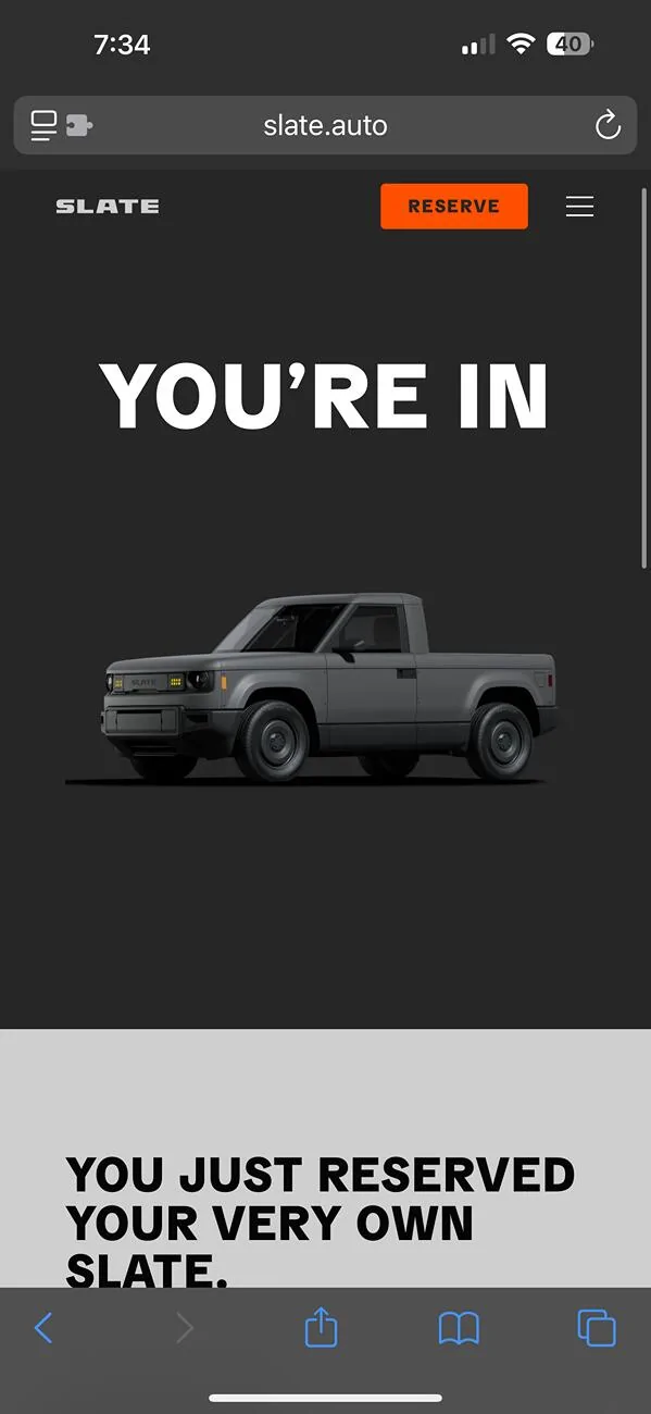 Slate Auto Pickup Truck My Slate Truck Reservation Pre-Order is in! Who else? IMG_7042