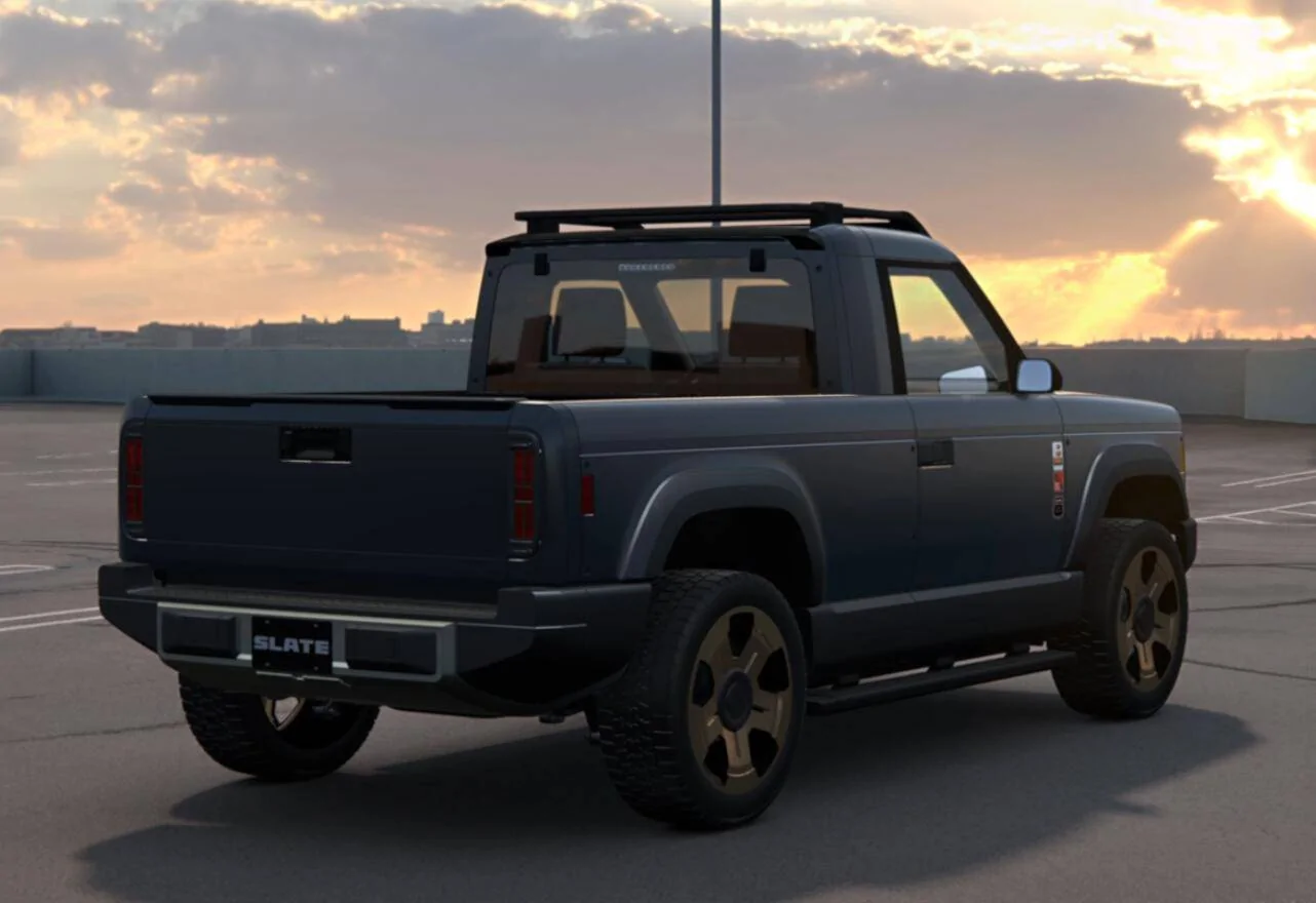 Slate Auto Pickup Truck Too many options to pick! gray_truck_rear_v1