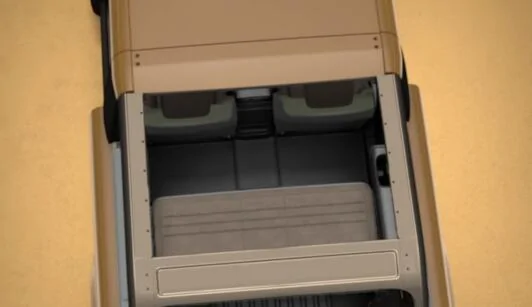 Slate Auto Pickup Truck I wonder if the SUV rear seat foot well area will be accessible through the cab of the pickup. Screenshot 2025-04-29 191632