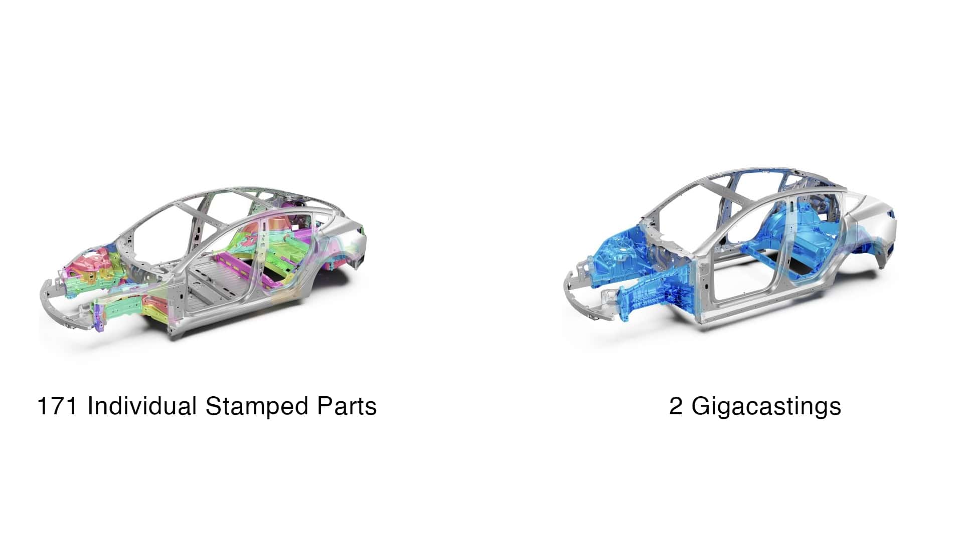 Slate Auto Pickup Truck No Gigacasting manufacturing for Slate production, here's why tesla-model-3-gigacastin