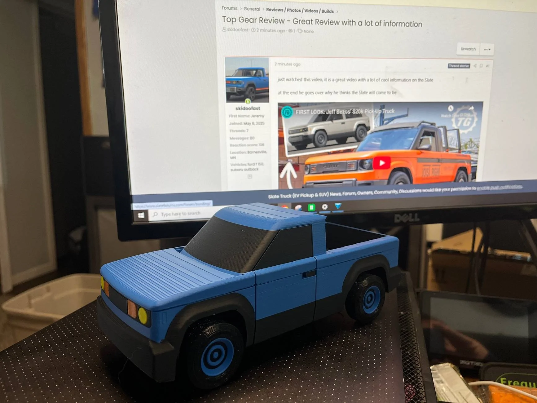 Slate Auto Pickup Truck Custom Slatelets (3D Print STL files attached) IMG_0948