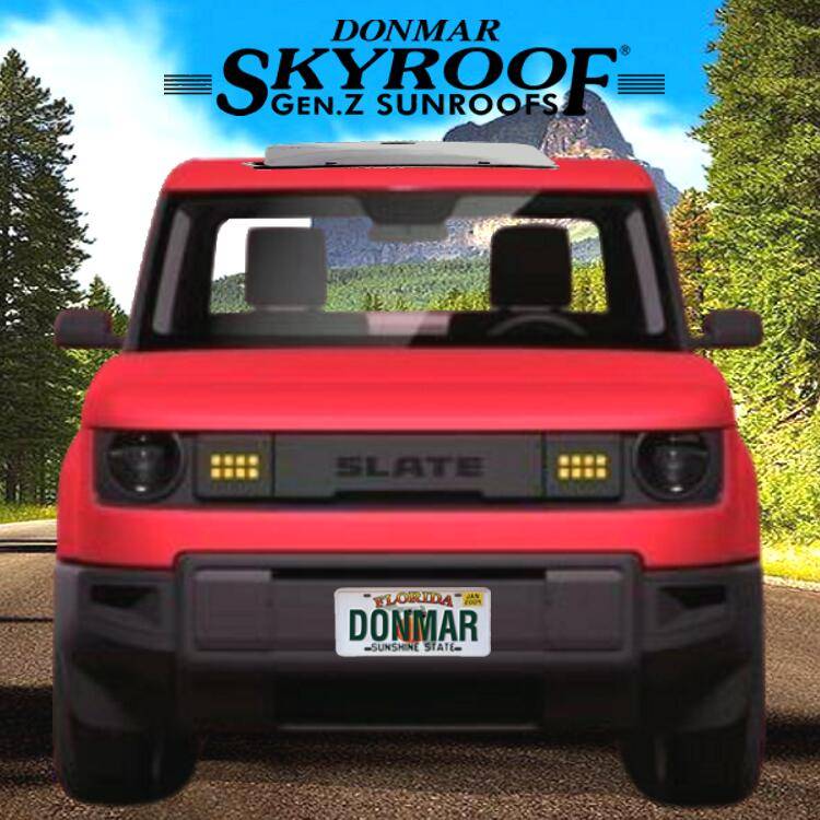 Slate Auto Pickup Truck Aftermarket sunroof - Suitable for Slate SlatePkp-ExtSR