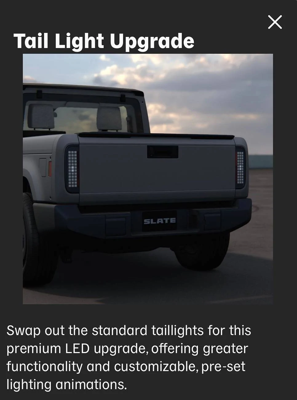 Slate Auto Pickup Truck Update the Slate with halo lights and lightbar IMG_9482