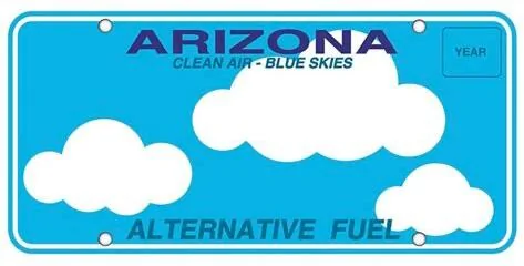 Slate Auto Pickup Truck License Plates AZ_Alt_Fuel_Plat