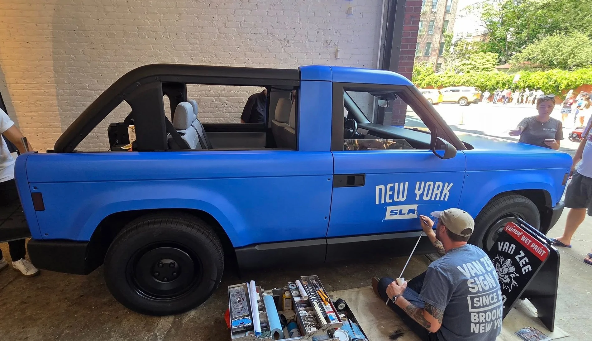 Slate Auto Pickup Truck NYC Slate Block Party - Slate Photos Slate truck pickup open air blue wrap nyc 8