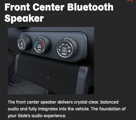 Slate Auto Pickup Truck Need FM Radio Slate_Front_Center_Bluetooth_Speaker