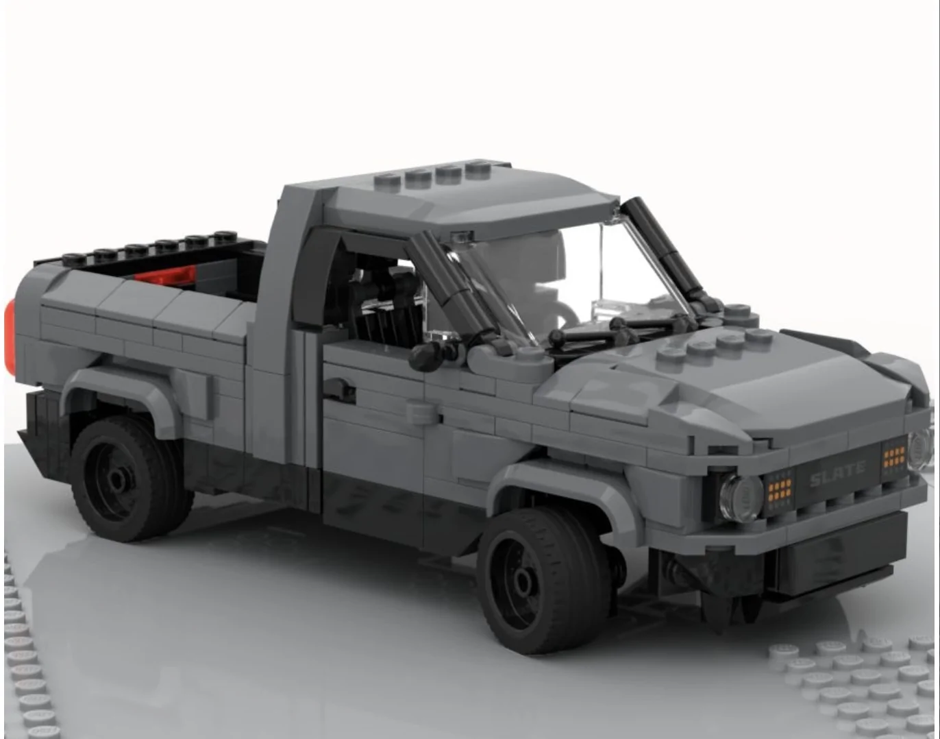 Slate Auto Pickup Truck LEGO Slate Pickup Truck with working doors, tailgate, steering Screenshot 2025-08-25 at 8.34.46 AM