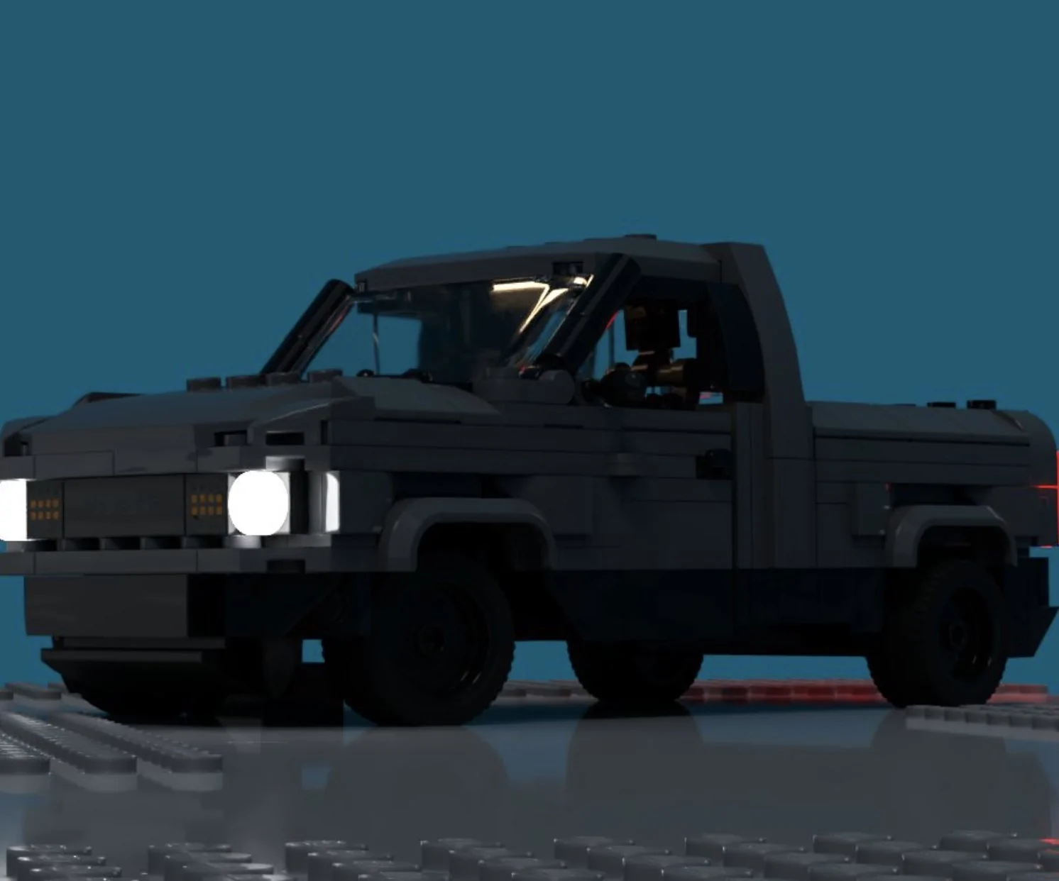Slate Auto Pickup Truck LEGO Slate Pickup Truck with working doors, tailgate, steering Screenshot 2025-08-25 at 8.35.20 AM