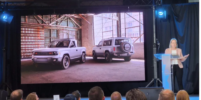 Slate Auto Pickup Truck Slate’s CEO promises $39B contributions to Indiana over time IMG_2294