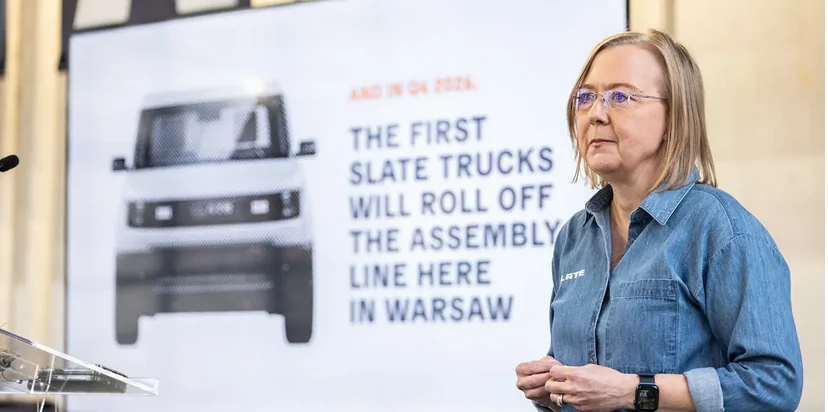 Slate Auto Pickup Truck Slate’s CEO promises $39B contributions to Indiana over time Chris_Barman_Demo_Day