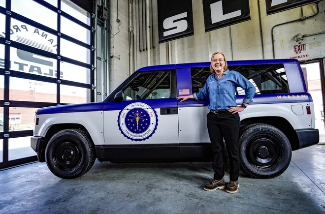 Slate Auto Pickup Truck Photos from inside Slate production factory! (Sneak peek inside Slate electric pickup truck plant in Warsaw) Photos inside Slate Warsaw factory production construction 41
