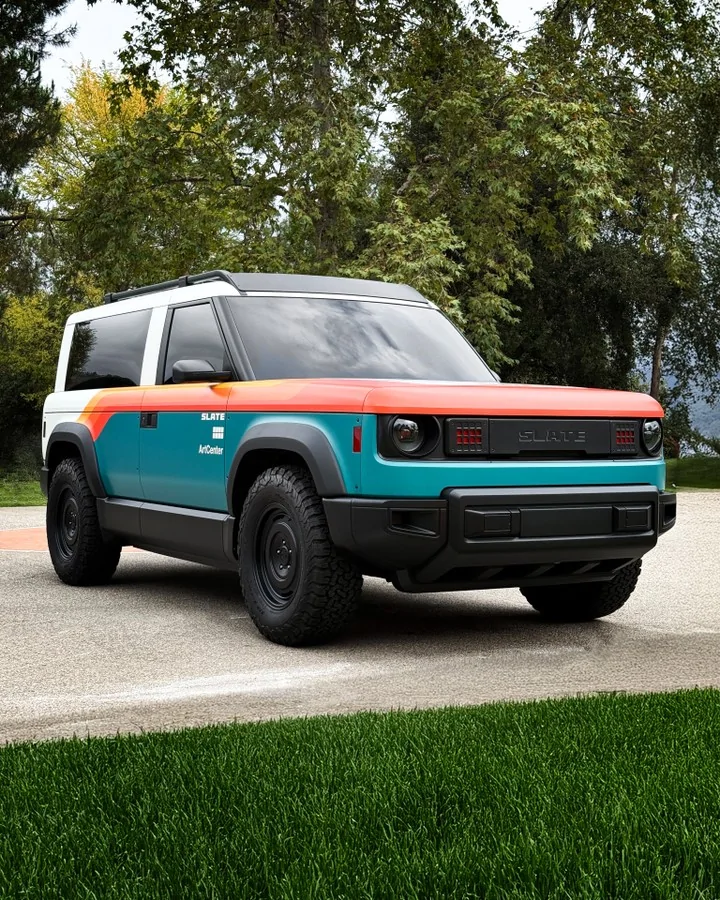 Slate Auto Pickup Truck New colorful wraps on Slate fastback, pickup and SUV on Fifteen52 Analog HD wheels slateauto_1759261038_3733274503364446847_65091495496