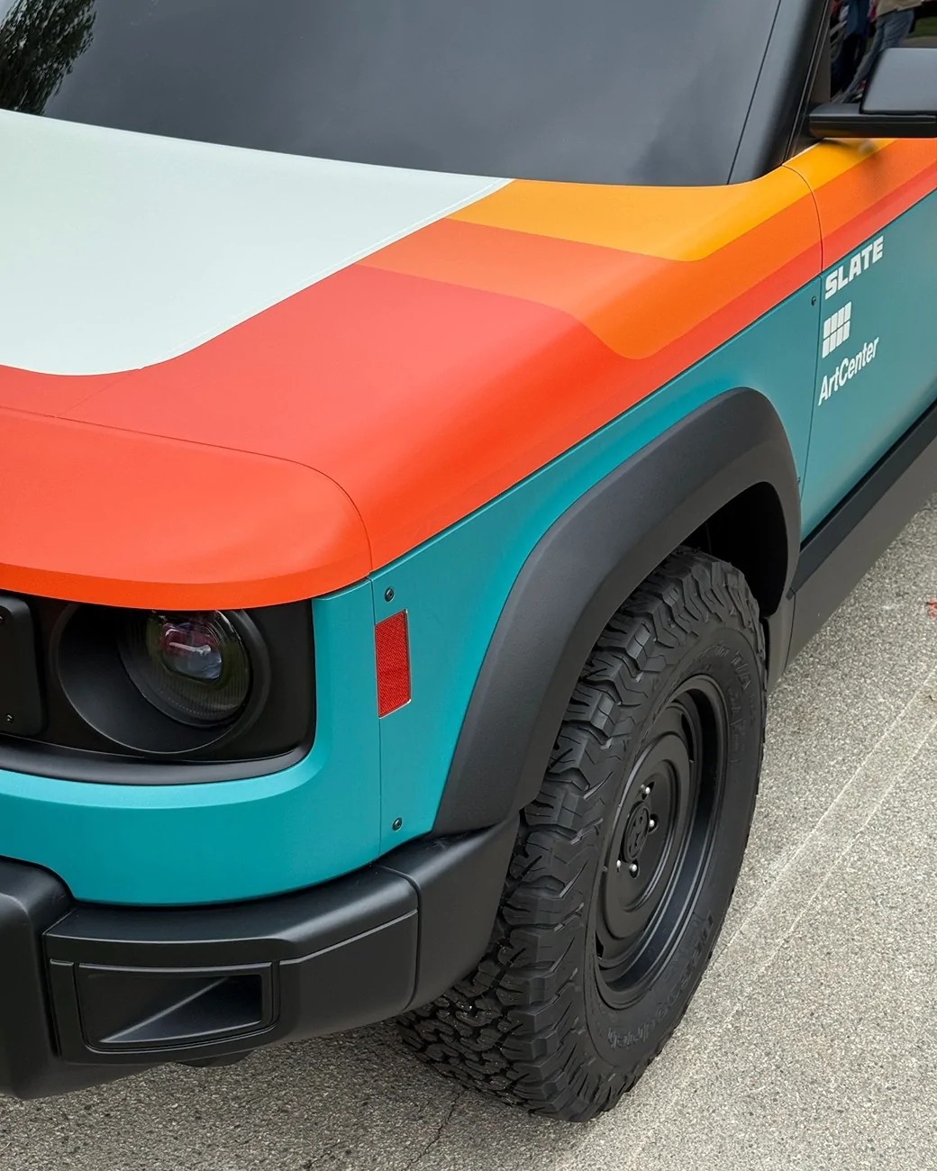 Slate Auto Pickup Truck New colorful wraps on Slate fastback, pickup and SUV on Fifteen52 Analog HD wheels slateauto_1759261038_3733274536147002128_65091495496