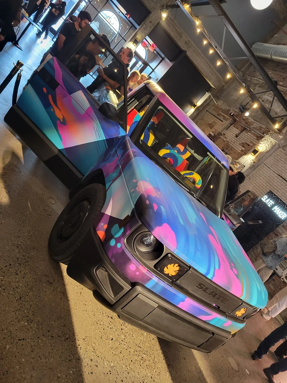 Slate Auto Pickup Truck Slate Auto "Custom Garage" Public Event Coming on Oct. 16 in Detroit 20251016_170943