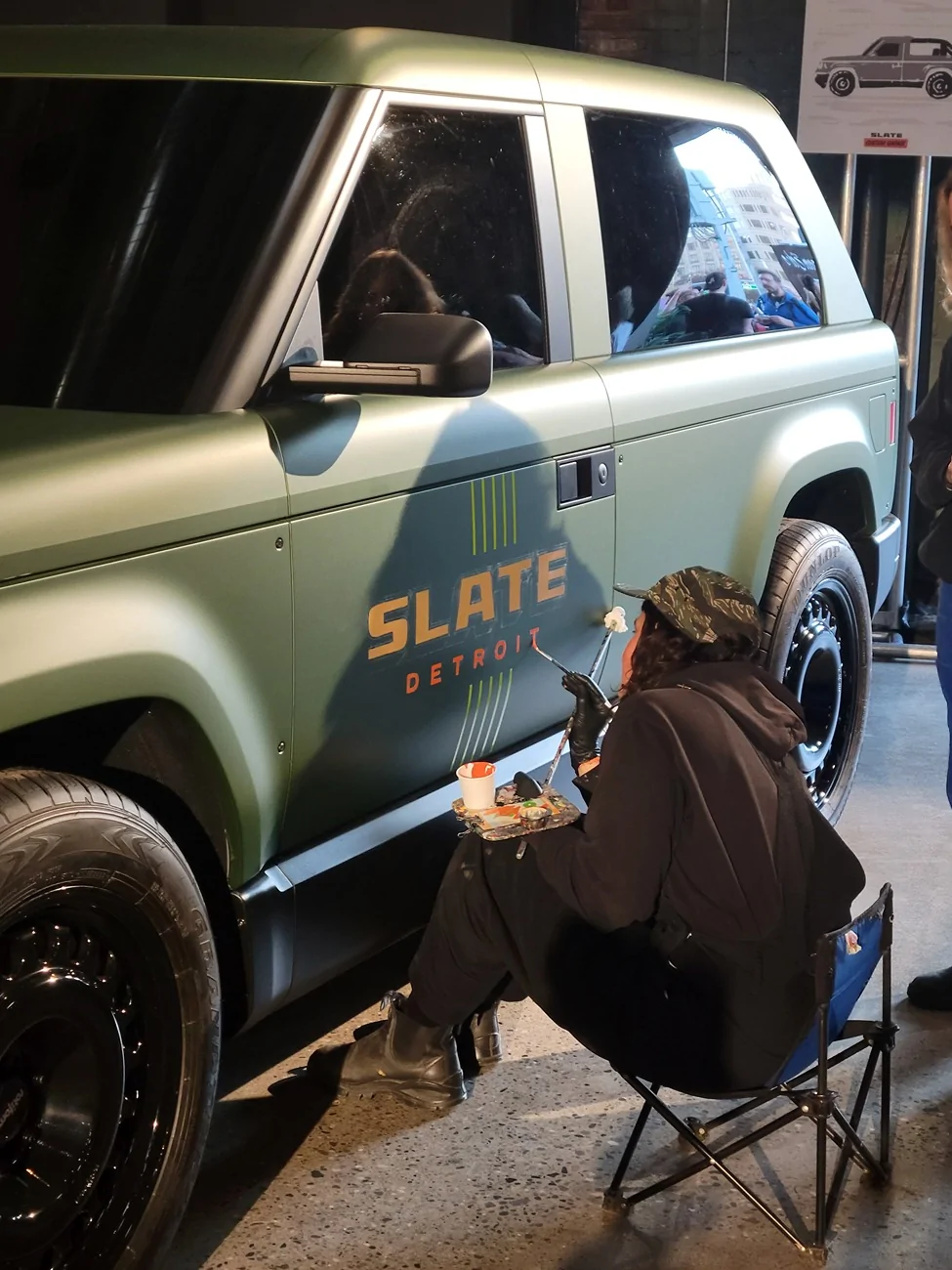 Slate Auto Pickup Truck Slate Auto "Custom Garage" Public Event Coming on Oct. 16 in Detroit 20251016_182005