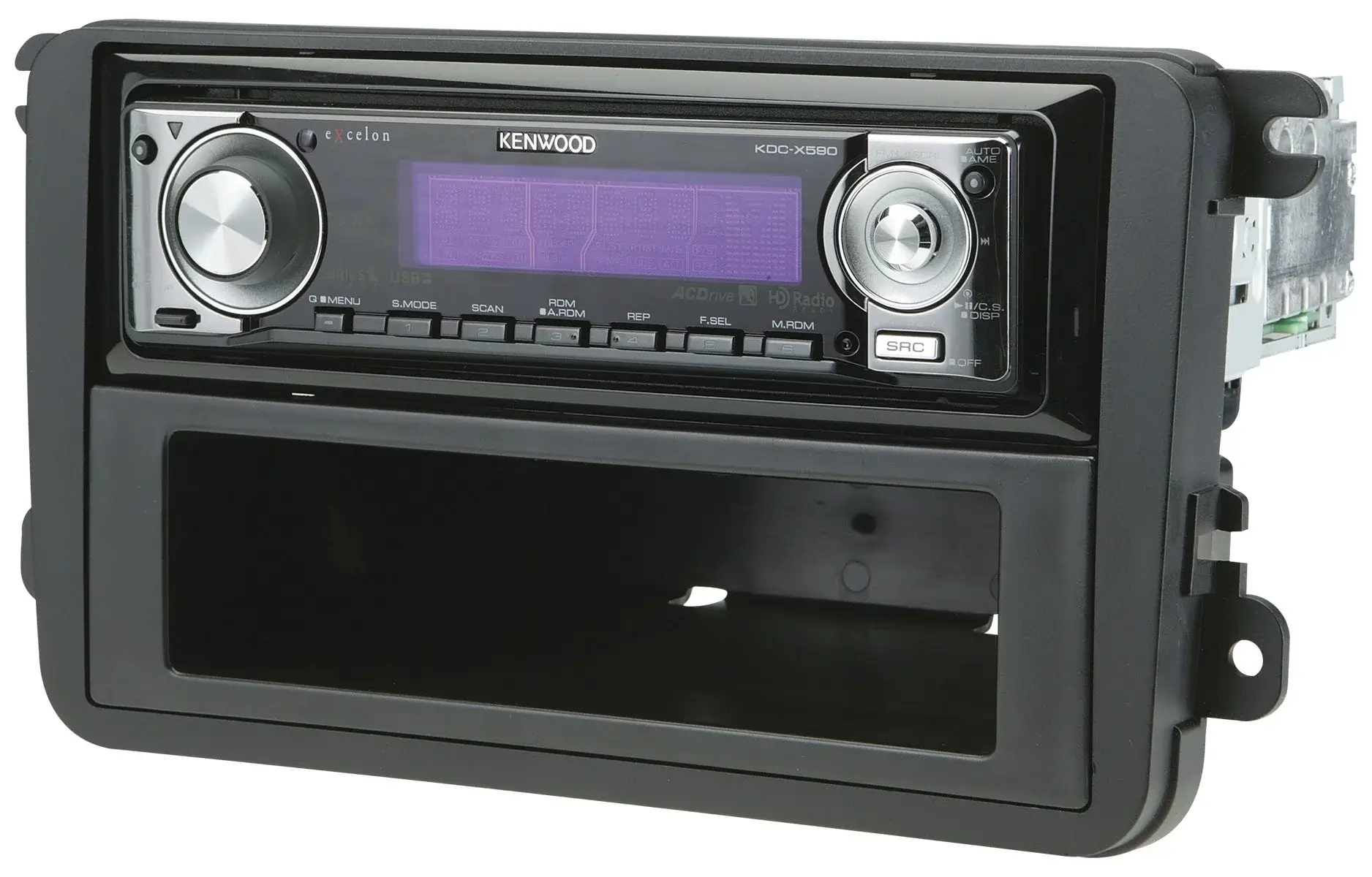 Slate Auto Pickup Truck Single Din Radio Mount Accessory 1760999798101-ja
