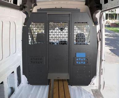 Slate Auto Pickup Truck Cargo Kit Option with Windows Cargo_Van_Safety_partition
