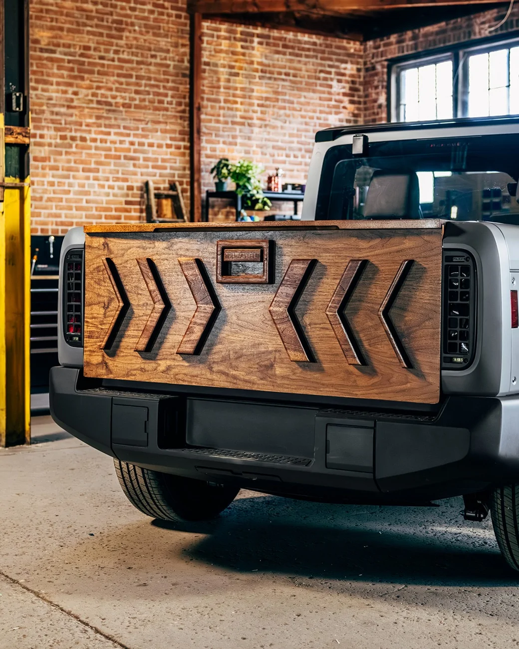 Slate Auto Pickup Truck Slate tailgate by Stay At Home Woodworks G5_AbgRX0AAZPeu