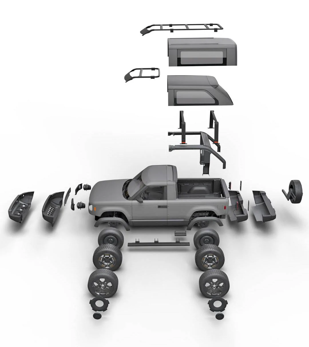 Slate Auto Pickup Truck Slate parts & accessories - exploded views slate-truck-parts-accessories-exploded-vi