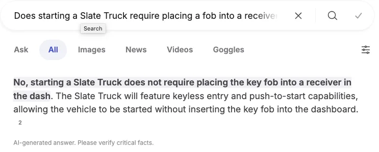 Slate Auto Pickup Truck Update.. AI_Wrong_Answer