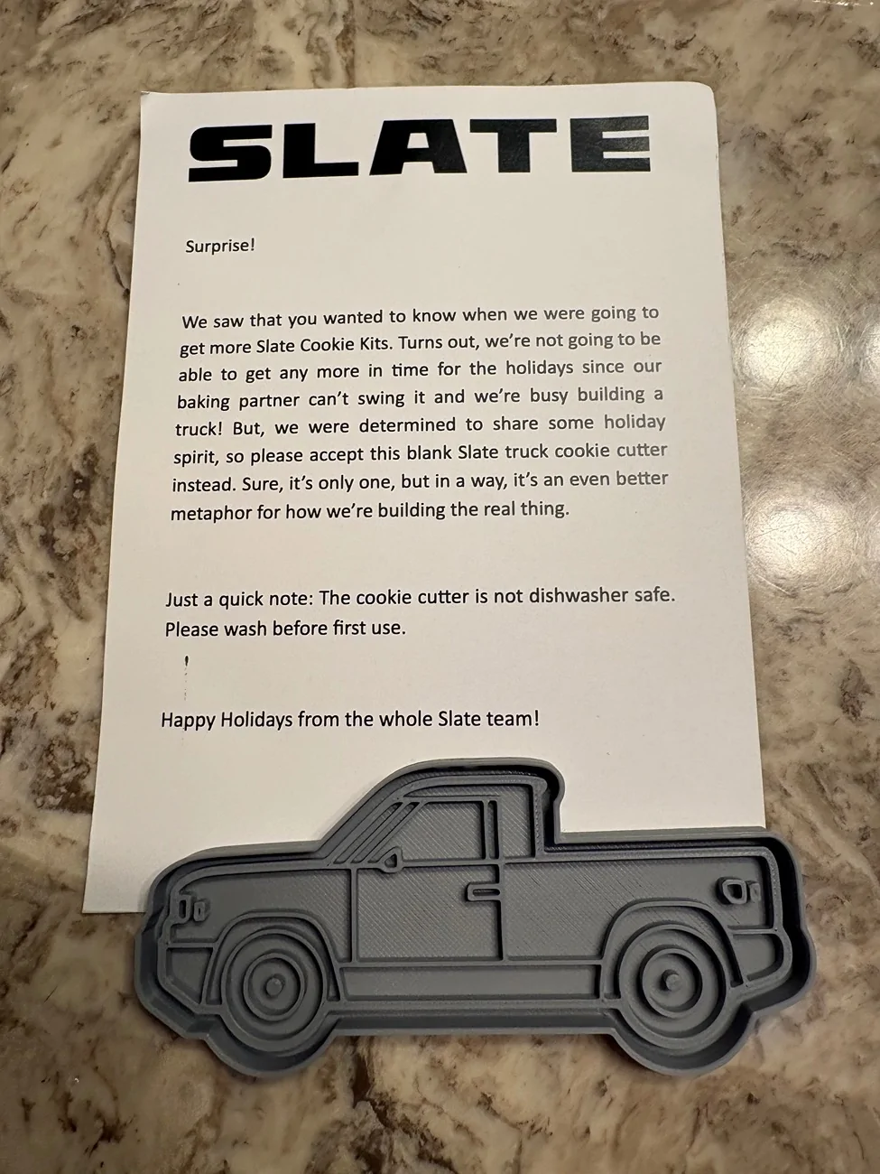 Slate Auto Pickup Truck Slate Truck Cookie Cutter Molds -- buy a kit or 3D print your own IMG_3312