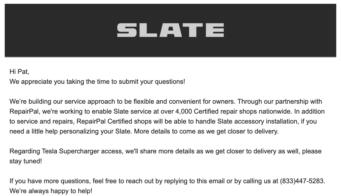 Slate Auto Pickup Truck Q&A with CEO Chris Barman (Dec 16, 2025). Slateforums gets a shout out 🙌 Screenshot 2025-12-23 at 4.52.32 PM
