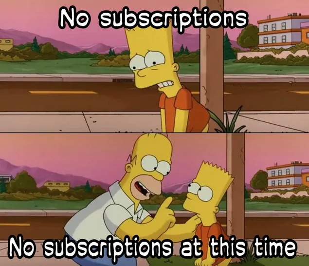 Slate Auto Pickup Truck Slate app - free or subscription? Simpsons_No_Subscriptions