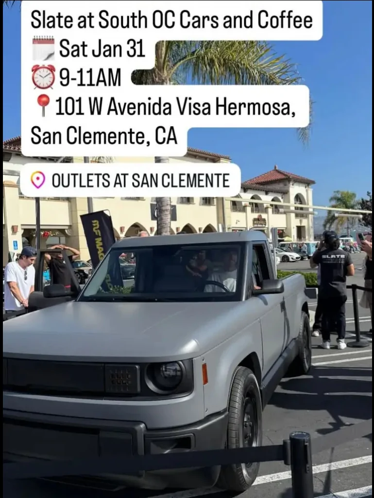 Slate Auto Pickup Truck New Slate event at San Clemente CA - Saturday, Jan 31 IMG_2555