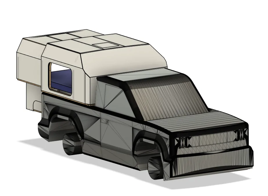 Slate Auto Pickup Truck Feedback on a prototype camper for the Slate front sid
