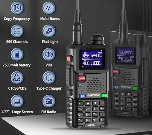 Slate Auto Pickup Truck AM/FM Radio is a safety issue Baofeng_AR-5RM_Radio