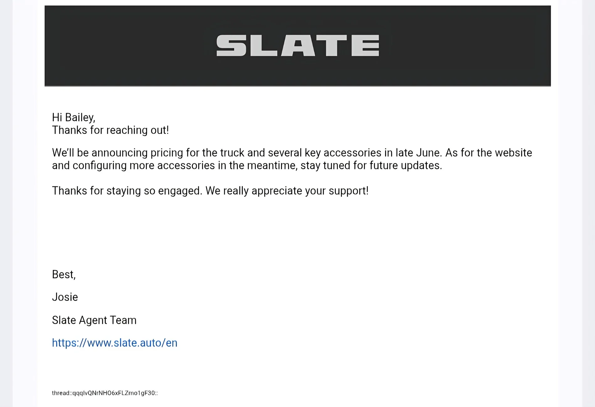 Slate Auto Pickup Truck Slate Price Annoucement Date! "Mid-twenties in late June" -- says Slate 292