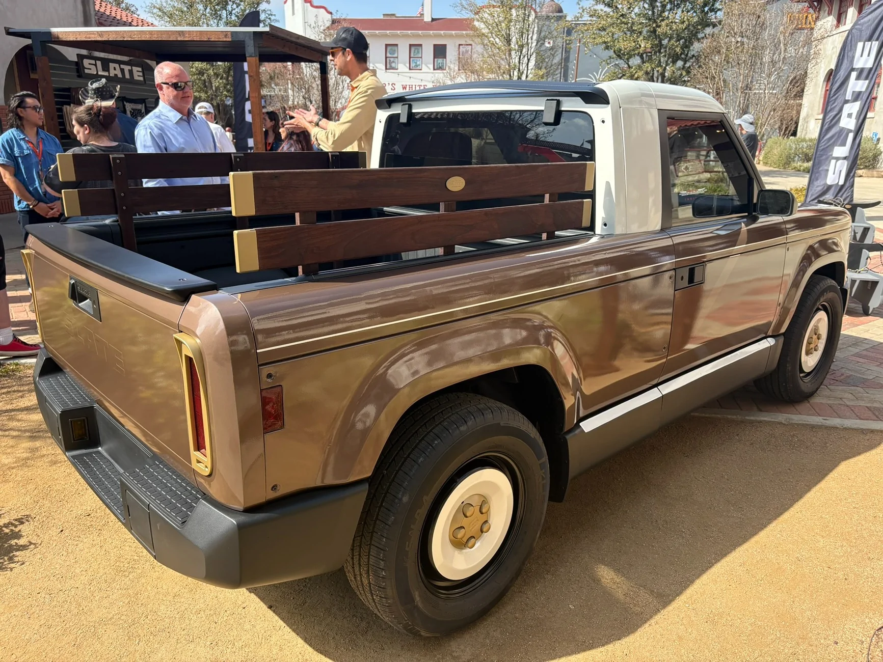 Slate Auto Pickup Truck Slate at Fort Worth Stockyards - photos & impressions. First deliveries Nov-Dec 2026 IMG_3831