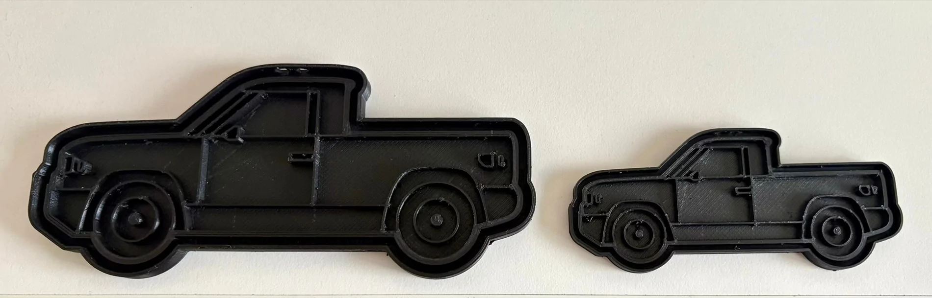 Slate Auto Pickup Truck Slate Truck Cookie Cutter Molds -- buy a kit or 3D print your own TwoCookieCutters