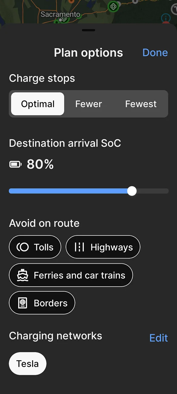 Slate Auto Pickup Truck Plan Slate road trips with ABRP Screenshot_20260415-063234