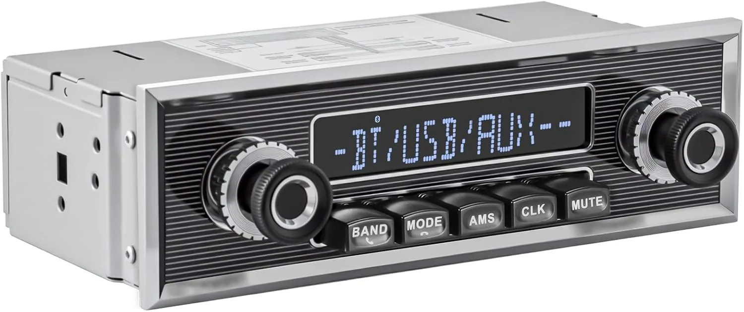 Slate Auto Pickup Truck Radio idea with bluetooth, FM, and knobs radio