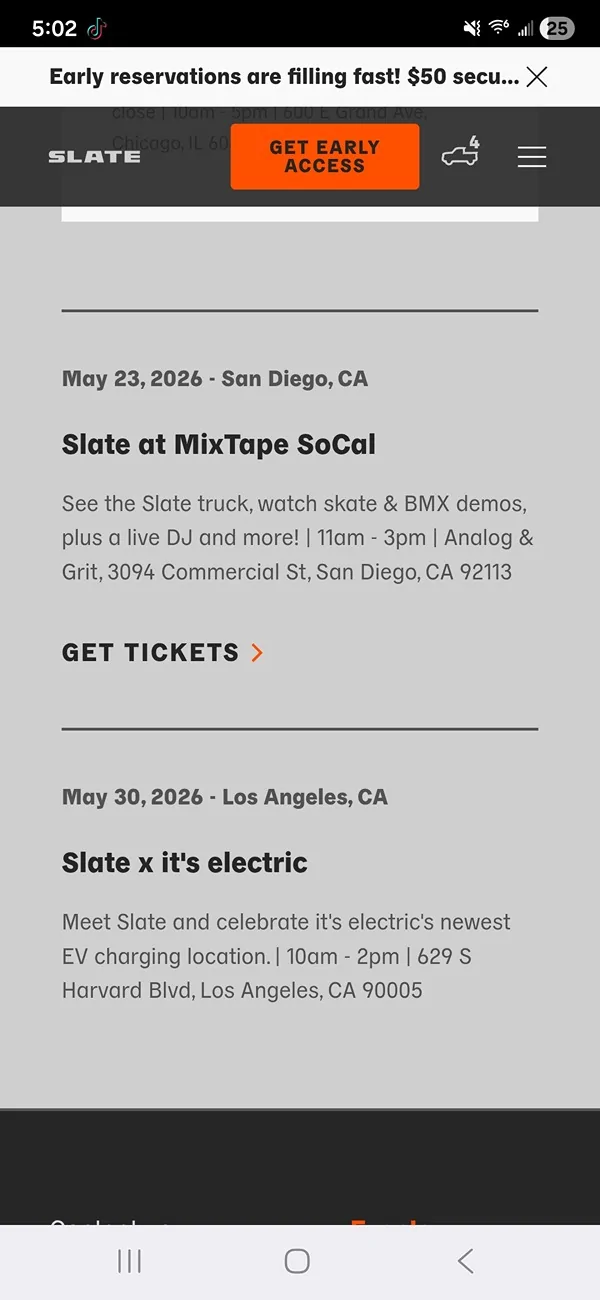 Slate Auto Pickup Truck 2 more Slate events added: LA and San Diego 1547
