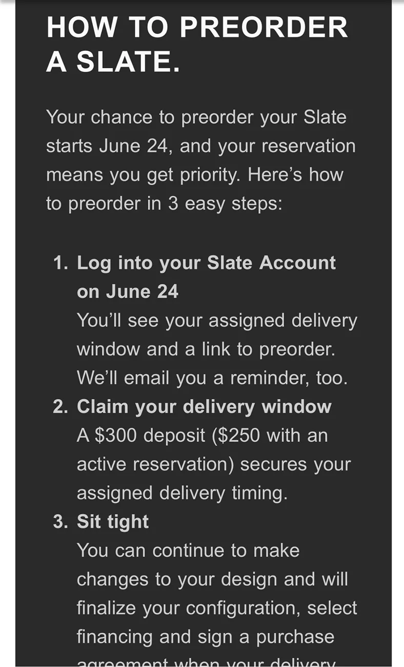 Slate Auto Pickup Truck Preorder Starts June 24 (email)! - How to Preorder Your Slate IMG_6624
