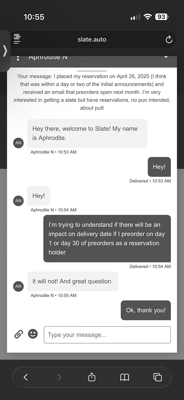 Slate Auto Pickup Truck Preorder Starts June 24 (email)! - How to Preorder Your Slate IMG_5157