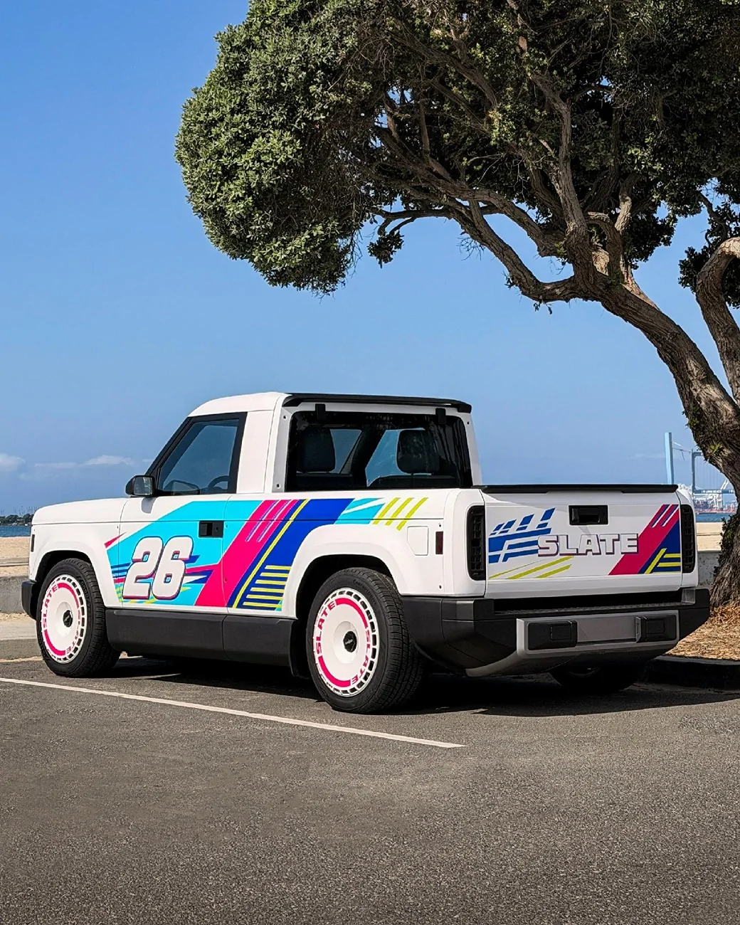 Slate Auto Pickup Truck San Clemente Slate event - pickup gets new racing livery wrap / look  race livery wrap Slate pickup 4