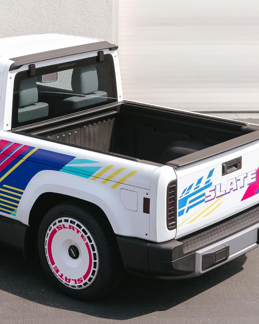 Slate Auto Pickup Truck San Clemente Slate event - pickup gets new racing livery wrap / look  race livery wrap Slate pickup 1