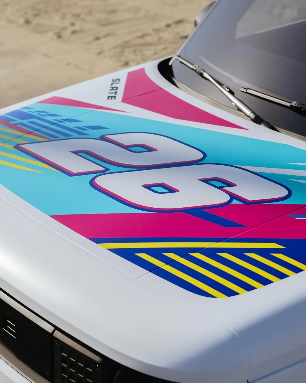Slate Auto Pickup Truck San Clemente Slate event - pickup gets new racing livery wrap / look  race livery wrap Slate pickup 2