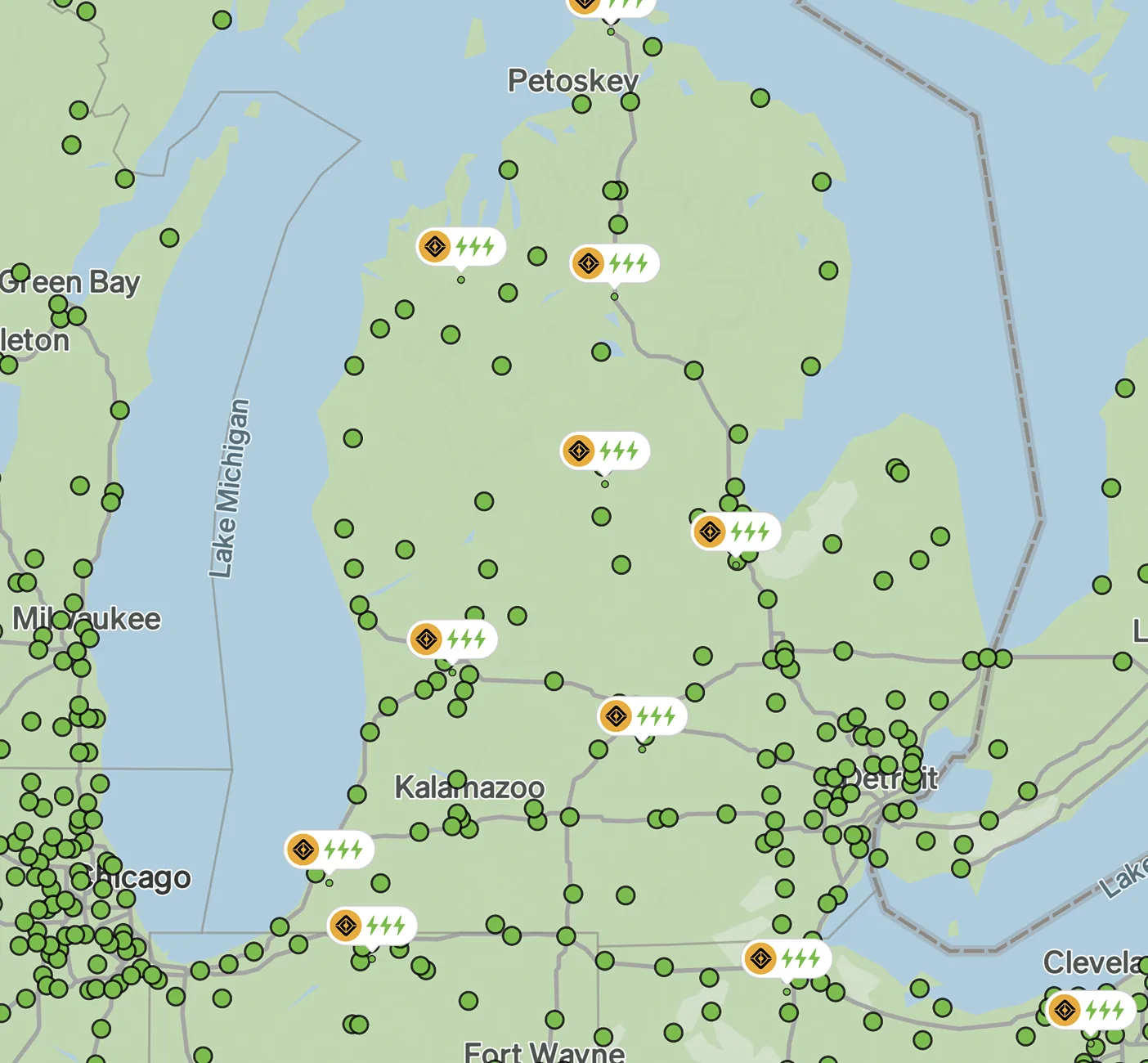 Slate Auto Pickup Truck AI Builds - Post Yours 2026-06-18 10_20_46-Electric Vehicle Charging Stations_ Rivian Network Map — Mozilla Firefox