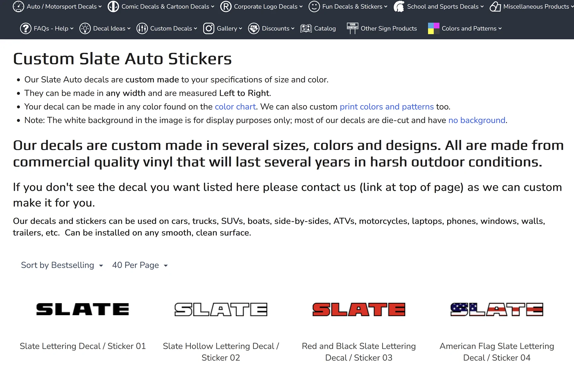 Slate Auto Pickup Truck Third Brake Lights 2026-06-18 12_28_01-Custom Slate Auto Decals and Stickers - Any Size & Color — Mozilla Firefox