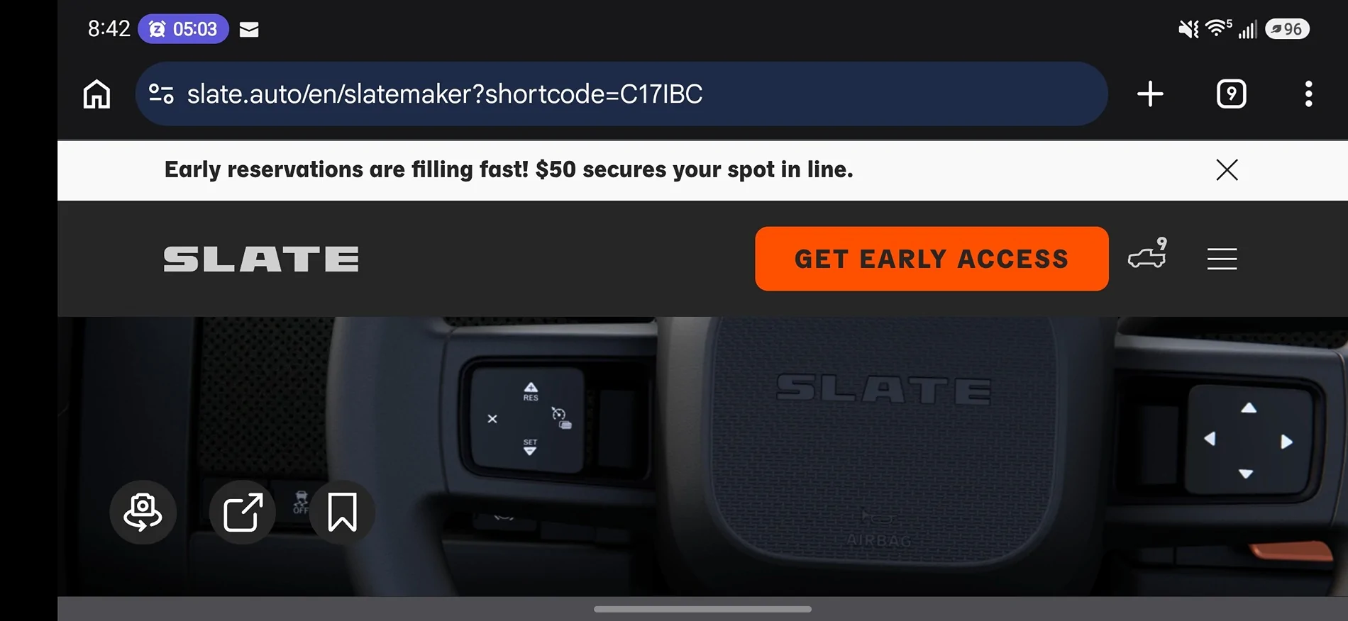 Slate Auto Pickup Truck Regen braking non adjustable ?  Deal breaker for me. 1000010088