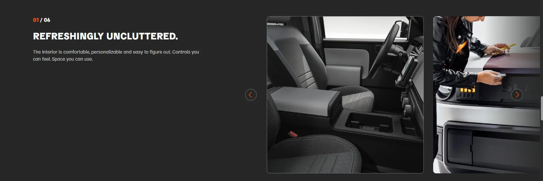Slate Auto Pickup Truck New pics show updated center console, new speaker (radio?) dashboard panel, carrying plywood with tailgate up screenshot.445