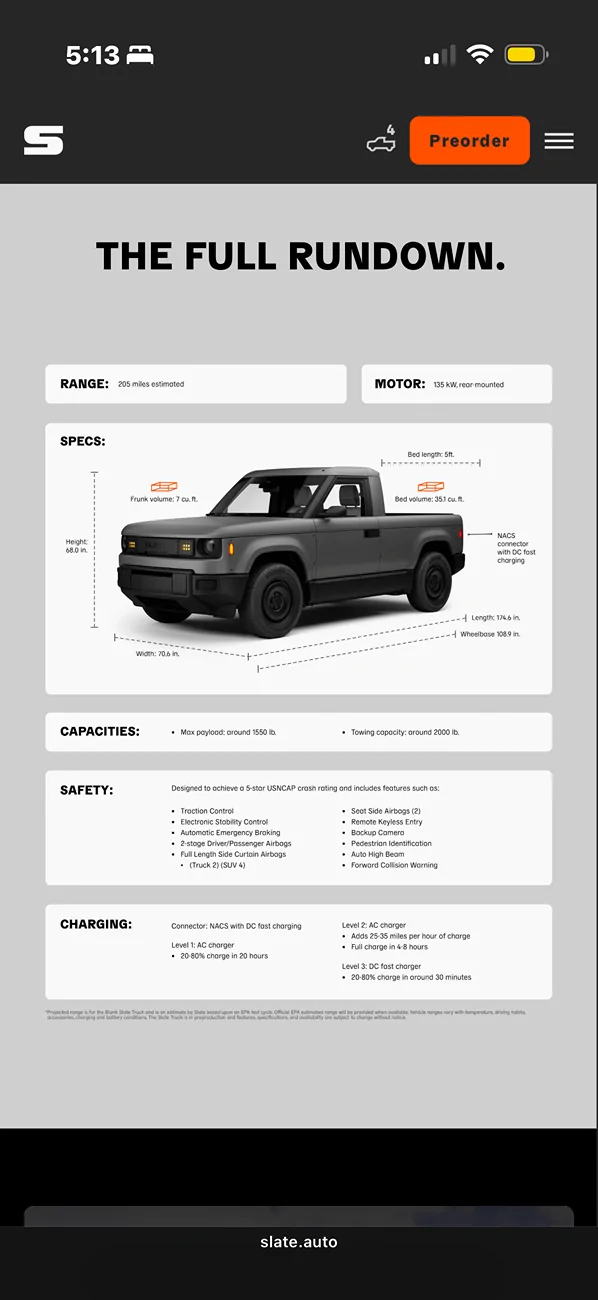 Slate Auto Pickup Truck Squareback $29,950 and Fastback $31,950 IMG_8508