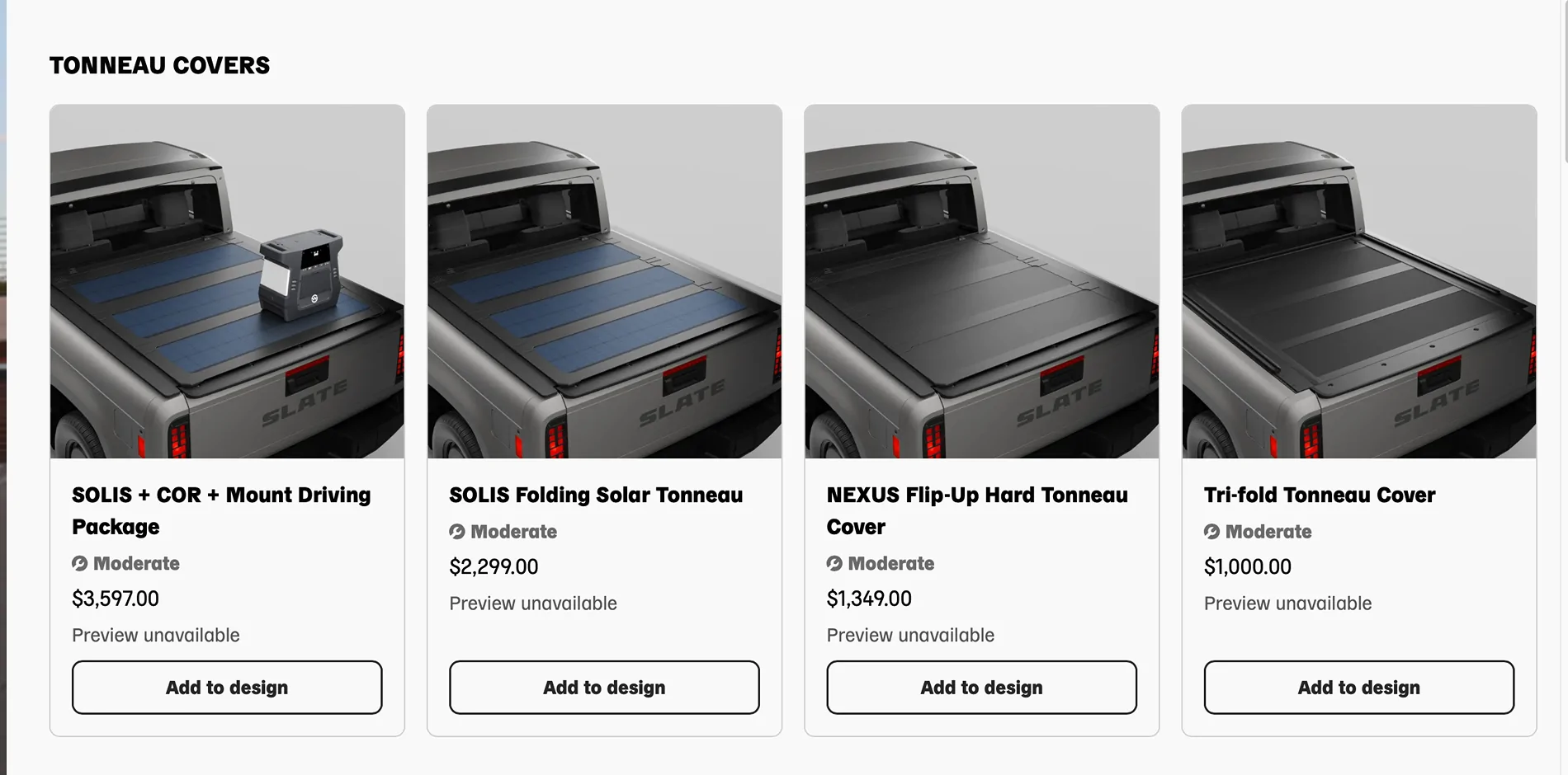 Slate Auto Pickup Truck Tonneau / bed cover (factory OEM) will be available Screenshot 2026-06-24 at 7.23.23 AM