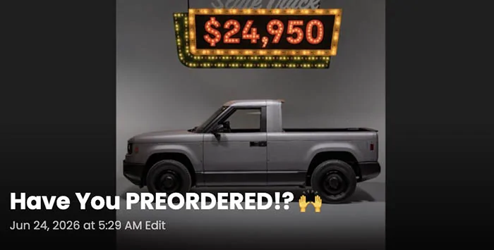 Slate Auto Pickup Truck Slate merch, who has made a purchase, I can’t be the only one Screenshot 2026-06-24 at 9.37.27 PM